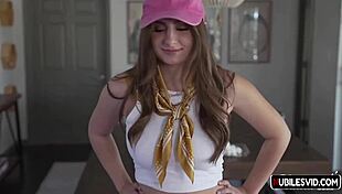 Oh, little princess Penelope Kay, I caught you masturbatin' in the campin' chair with big tits and ass