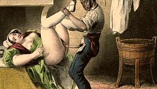 Eh, tropecé con este dibujo erótico old-school, ¡qué guay!