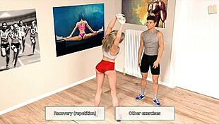 Katia looks hot doing her stretches in the big city.