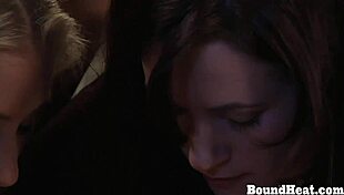 Busty Lesbian Slaves Servicing Mistress!