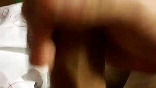 the amateur guy masturbates his big cock in front of the camera