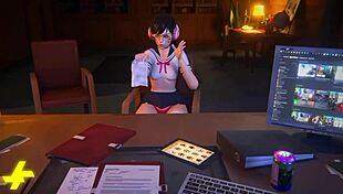 D VA SCHOOL DAYS with Petite Anime Action