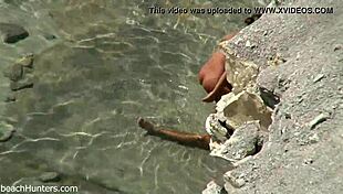 Beach couple engages in passionate sex part two