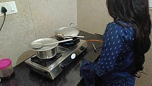 Young maid endures painful anal with boyfriend and sucks dick in Hindi