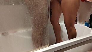 shower mutual masturbation with cute teen babe