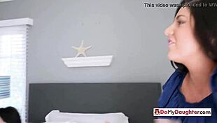 Step daddies swap daughters for wild group banging