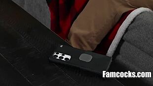 Holiday blues vanish as father-in-law fucks stepson with blowjob and uncle's daddy role