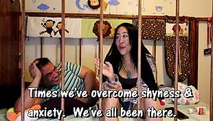 Behind the scenes, overcoming ABDL shyness through confidence-building activities and supportive guidance.