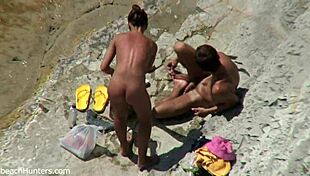 Beach couple engages in passionate sex part two