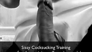 Sissy Learns To Suck Cock Deeply
