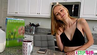 My tiny stepsister Alicia Williams notices my hard cock in POV reality