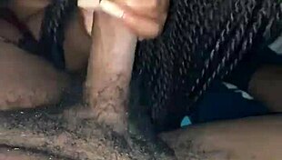 Ebony BBW Sloppily Deepthroats Massive Black Cock in Intense Session.