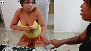 Hot Oiled Ebony Lesbians Humping Big Asses.