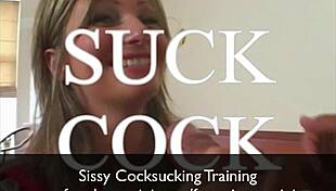 Sissy Learns To Suck Cock Deeply