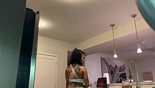 Latina babe takes big black cock