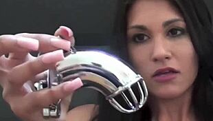 Bound slaves wear cock cages for me!