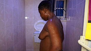 Bathroom shower before dinner with wife