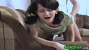 hot brunette housewife spied on during teen 18+ fucking session