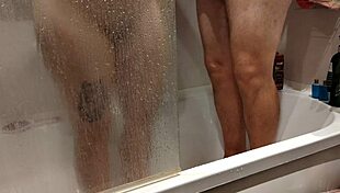 shower mutual masturbation with cute teen babe