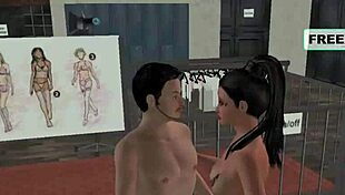 Watch these animated couples kiss and touch in 3d hentai?