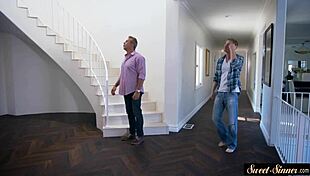 Oh wow, stepsister gets pussyfucked in cowgirl and sprayed with cum! 💦