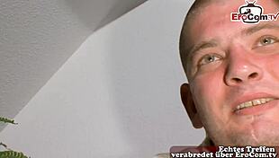 Man, this German bbw milf with natural boobs meets a stranger at casting! 😍