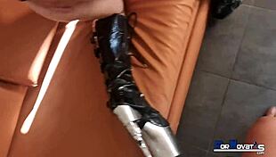 Redhead fucks wildly in hotel after party