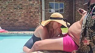 Old Fat Guy’s Cock Sucked By Blonde Hotel Girl In Voyeur Scene