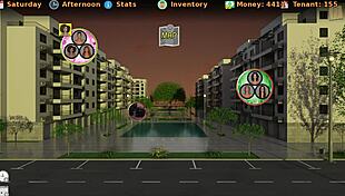 Katia looks hot doing her stretches in the big city.