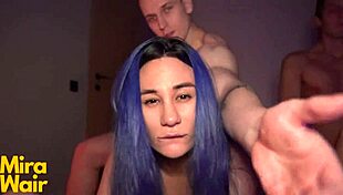 three asian girls pleasure two guys