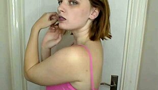 Hot busty Katie Lou flaunting her downblouse beauty with big natural tits 😍