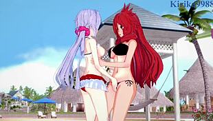 Kanade Am, Chris Yukine, and Tsubasa Kazanari in Intense Lesbian Action - Symphogear Hentai