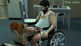 does the invalid want sex? the tattooed girl blows him in hentai anime