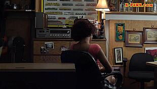 Ebony woman with big boobs visits the pawnshop for appraisal