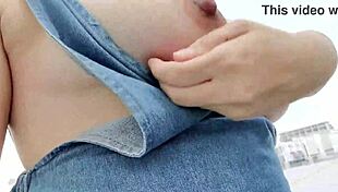 uhh, married chick gets wild exposin her tits outside, full vid on xvideos red