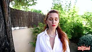 Kira, the naughty 32-year-old nurse, seduces in lingerie.