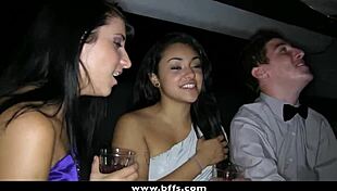 teen fucks her virgin pussy after prom night