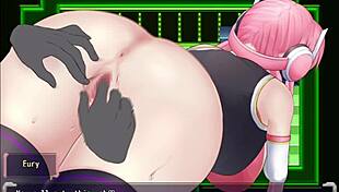 Eury battles as a sexaroid in intense gangbang with toys and bondage