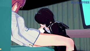 Marika Kato and Chiaki Kurihara in Futanari Lesbian Hentai Play