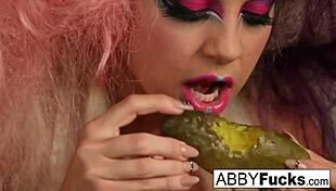 Intriguing Music Tease by Abigail in Photoshoot Session