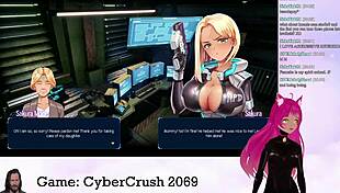 vtuber lewdneko plays cybercrush 2069 part 1 😈
