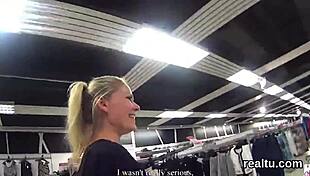 Czech Teen Seduced In Shop, Ripped Clothes, POV Assfucking