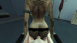 does the invalid want sex? the tattooed girl blows him in hentai anime