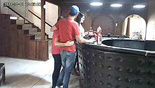 Husband caught cheating on wife with hidden cam sex