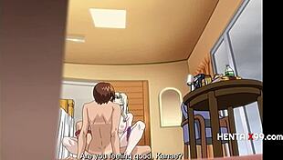 anime girls crash in taboo threesome scissoring hardcore with big tits and asses