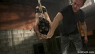 The hot slave gets her ass whipped and fucked in this bdsm scene