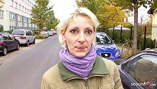 Shy German Housewife Picked Up on the Street for a Raw Porno Casting Session