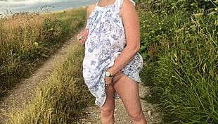 wife naked flashing outdoors playfully