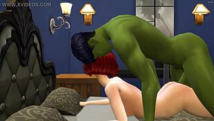 The HULK FUCKING a sexy redhead ANAL only!