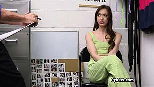 Fucking Skinny Phone Thief's Sexy Mouth in Hidden Cam Action. What a Twist!